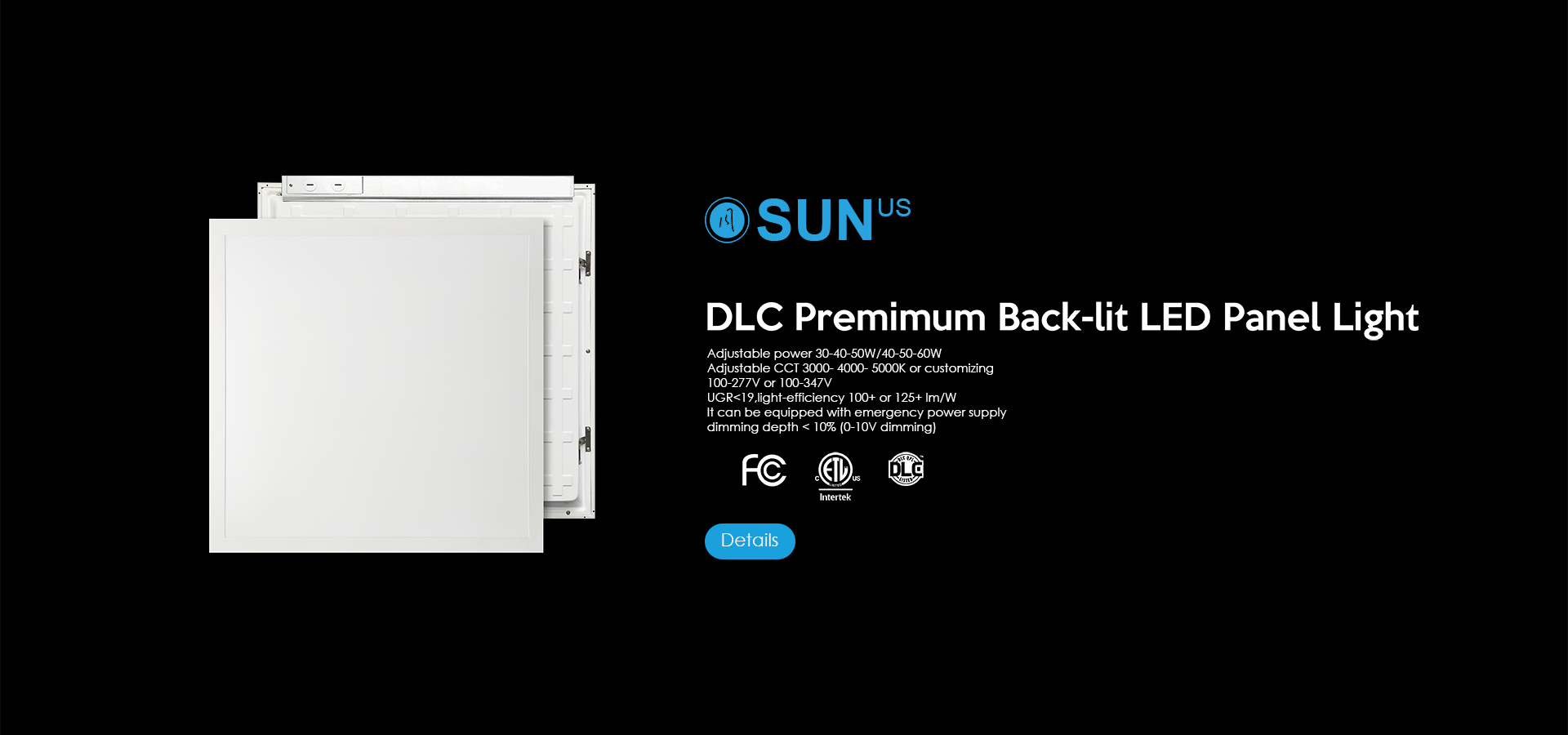 ETL DLC Back-lit Panel Light *SUN series*
